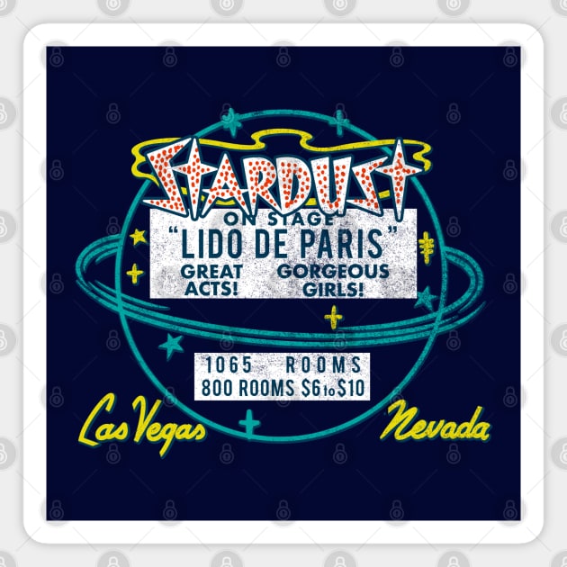 Retro Vintage Stardust Resort and Casino Las Vegas Magnet by StudioPM71